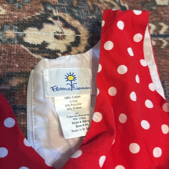 Florence Eiseman Red and White Polka Dot Dress - Picture 2 of 5